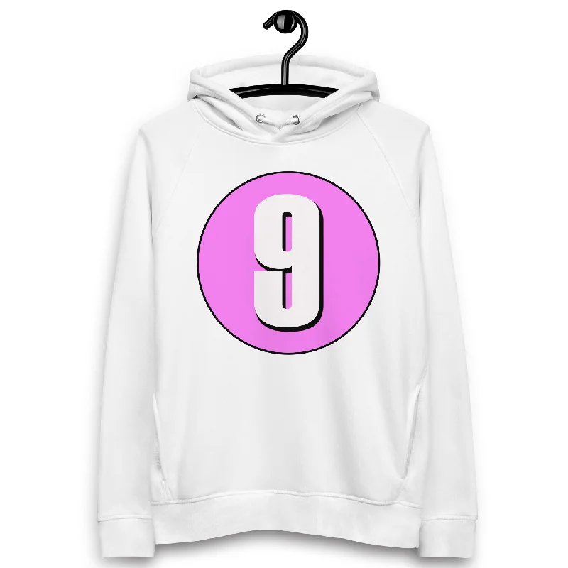 Clearance Sale Unisex pullover hoodie: White on Pink 9