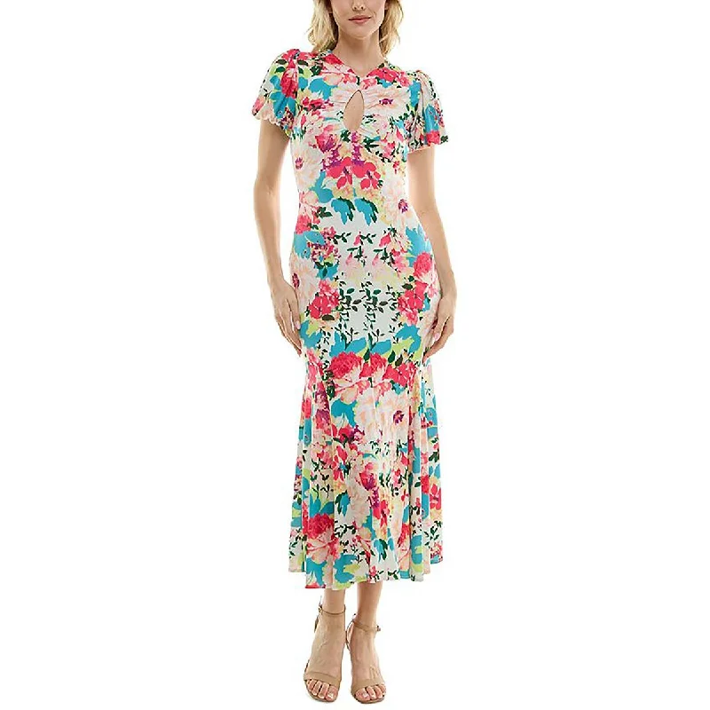 Bargain Prices Womens Keyhole Casual Midi Dress