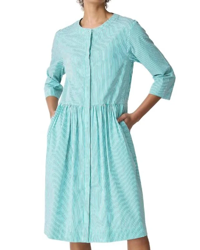 Great Deals Abby Shirt Dress In Blue White