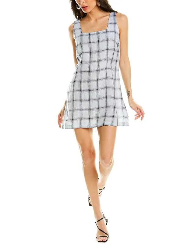Limited Availability Lisa Marie Fernandez Charlotte Windowpane Sleeveless Mini Dress Limited Availability Lisa Marie Fernandez Charlotte Windowpane Sleeveless Mini Dress