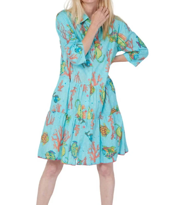 Deal Dash Alcee Sea Life And Coral Print Dress