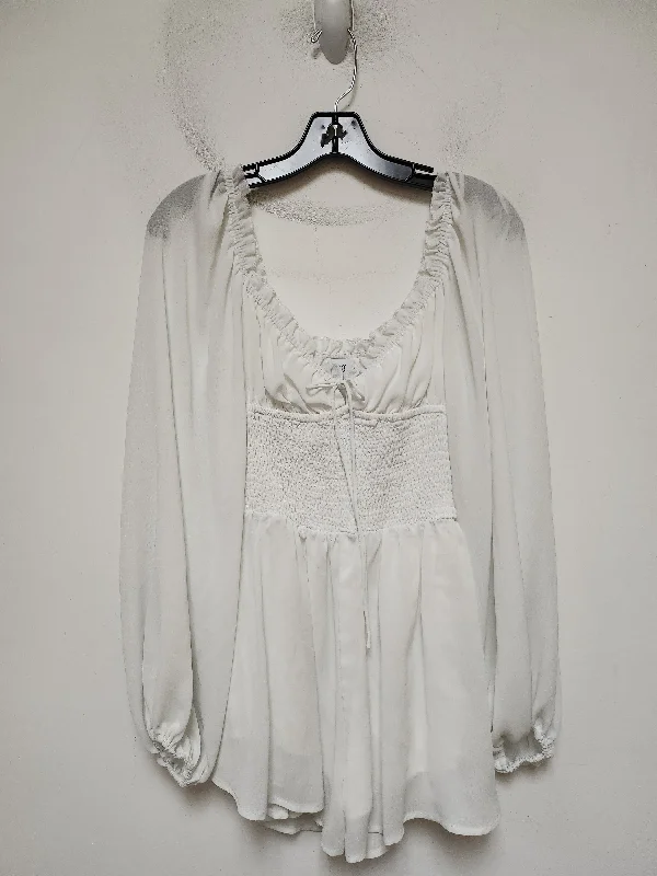 Quick Sale Romper By Clothes Mentor In White, Size: Xs