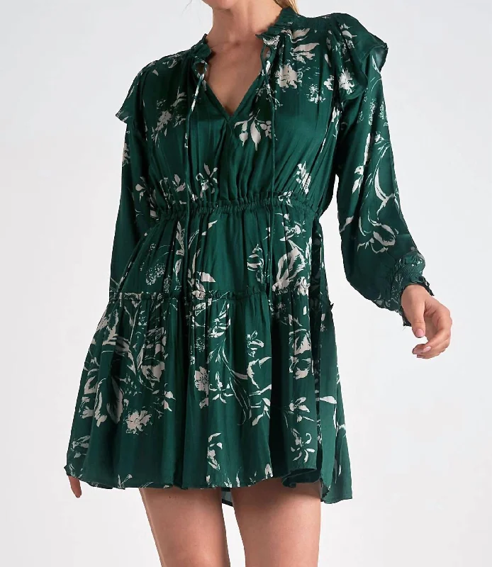 Fantastic Deals Erika Mini Dress In Jade Toulousse