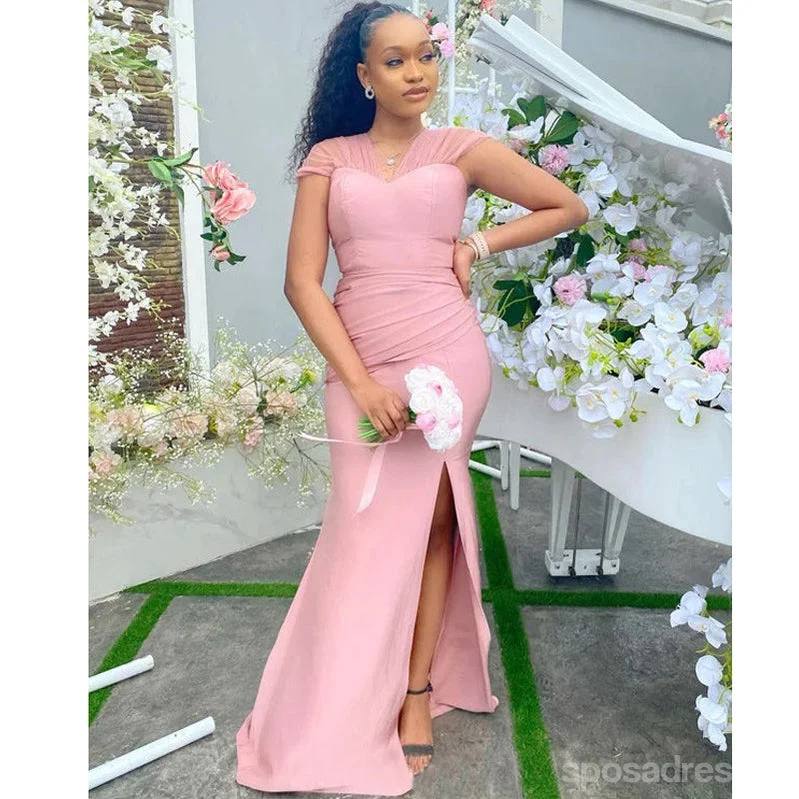 Fantastic Offers Newest Pink Mermaid Cheap Long Bridesmaid Dresses Online,WG1644