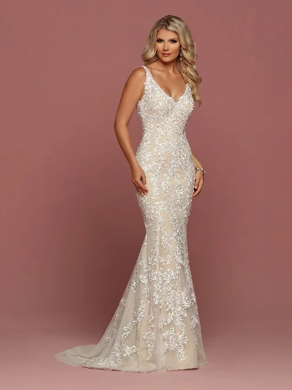 Anniversary Sale Davinci Bridal 50486 Fitted Lace Mermaid Wedding Dress V Neck Sheer Back Gown Anniversary Sale Davinci Bridal 50486 Fitted Lace Mermaid Wedding Dress V Neck Sheer Back Gown