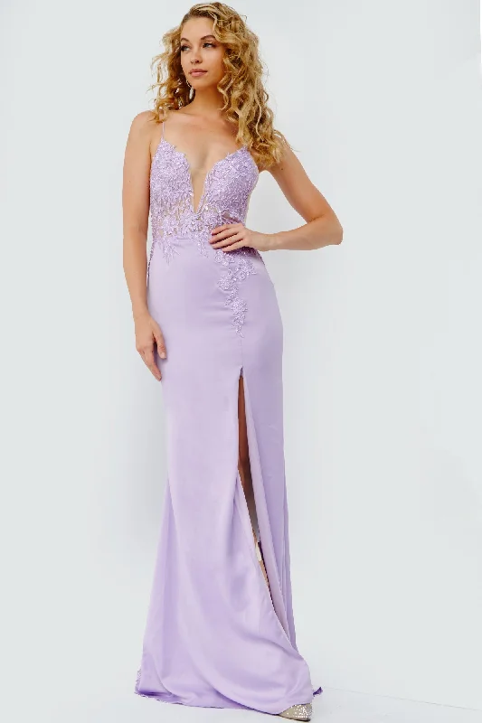 Great Deals Jovani 23124 Lace Bodice Plunging Neckline Prom Dress Lace Train Evening Gown Great Deals Jovani 23124 Lace Bodice Plunging Neckline Prom Dress Lace Train Evening Gown