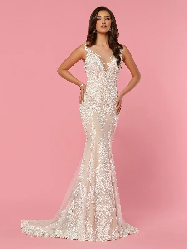 Inventory Reduction Davinci Bridal 50445 Embellished Lace Mermaid Wedding Dress Plunging Sheer Neckline Inventory Reduction Davinci Bridal 50445 Embellished Lace Mermaid Wedding Dress Plunging Sheer Neckline