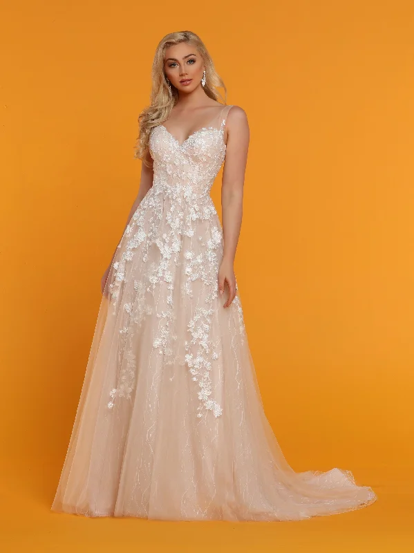 Overstock Davinci Bridal 50513 A Line Floral Lace Wedding Dress V Neck Bridal Gown Train 3D Overstock Davinci Bridal 50513 A Line Floral Lace Wedding Dress V Neck Bridal Gown Train 3D