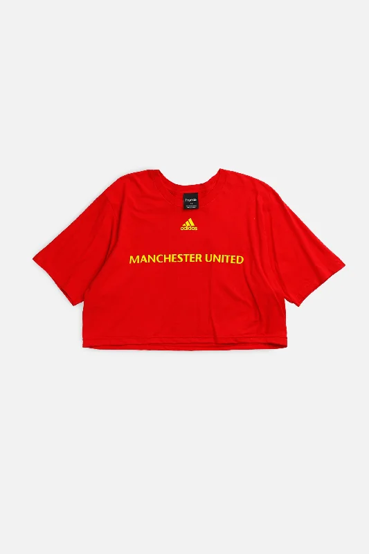 Bargain Prices Rework Crop Manchester Soccer Tee - L