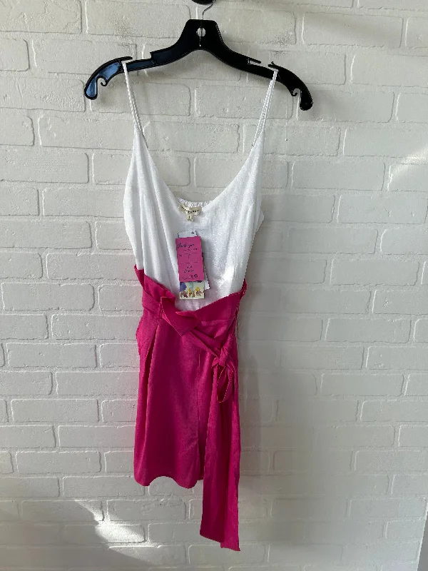Lowest Price Romper By Ee Some In Pink & White, Size: L
