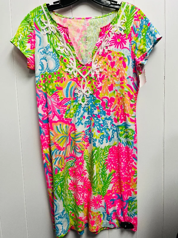 Daily Deals Dress Casual Short By Lilly Pulitzer In Orange & Pink, Size: S