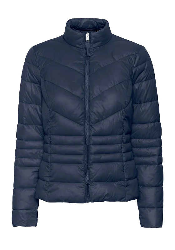 New Deals Vero Moda Short Quilted Zip Jacket, Navy Blazer
