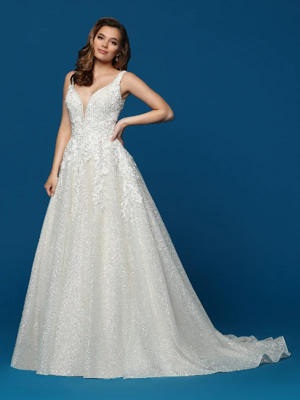 Buy Now Davinci Bridal 50655 Lace and Glitter tulle Wedding dress Bridal gown A line V neckline Buy Now Davinci Bridal 50655 Lace and Glitter tulle Wedding dress Bridal gown A line V neckline