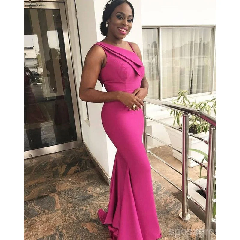 Take Advantage Unique Pink Mermaid Cheap Long Bridesmaid Dresses Online,WG1652