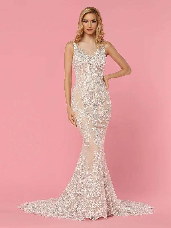 Huge Savings Davinci Bridal 50439 Long Lace Mermaid Wedding Dress Sheer High Neckline Huge Savings Davinci Bridal 50439 Long Lace Mermaid Wedding Dress Sheer High Neckline