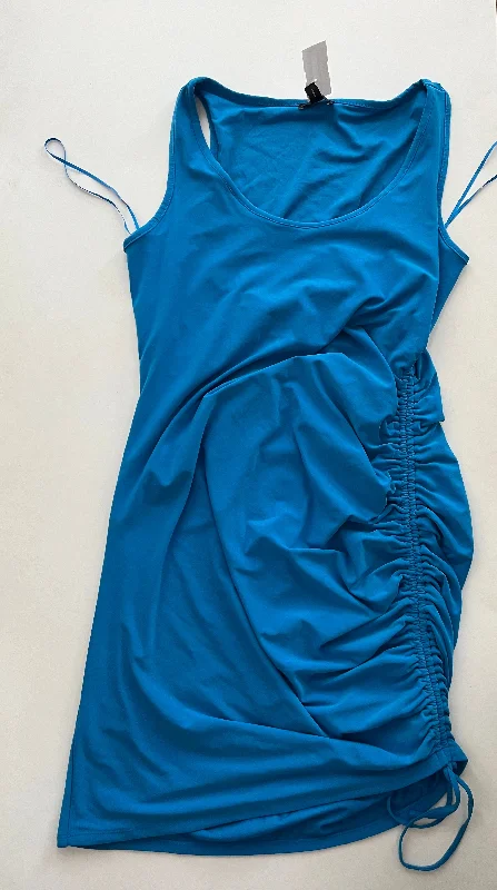 Time-Limited Offer Dress Casual Midi By Express In Blue, Size: L