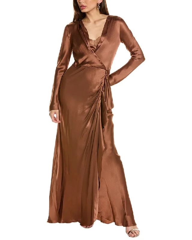 Act Fast Alberta Ferretti Silk-Blend Gown