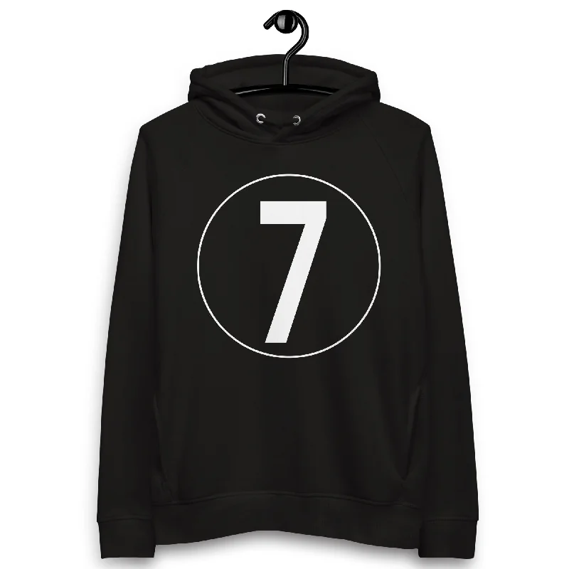 Limited Availability Unisex pullover hoodie: White on Black 7