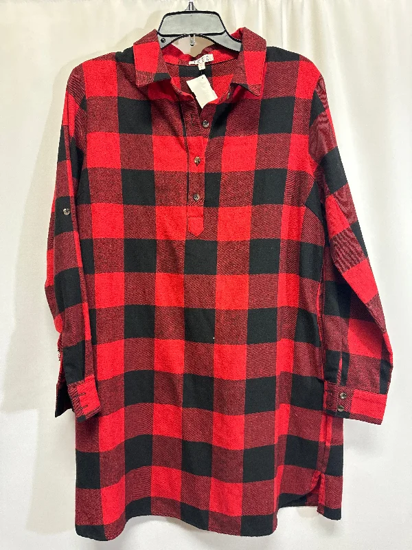 Blowout Sale Dress Casual Midi By Tcec In Red, Size: L