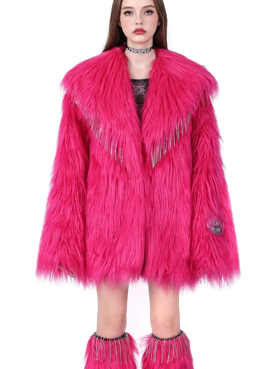 Today’s Deal PINKSPINK Vibrant Faux Fur Jacket - Hot Pink