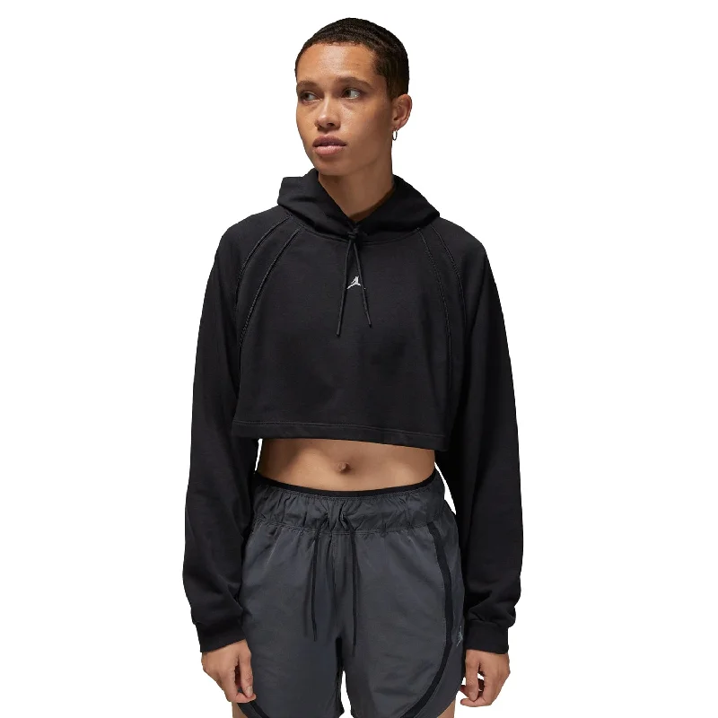 Clearance Items Jordan Crop Pullover Fleece Women's Hoodie Black-Stealth