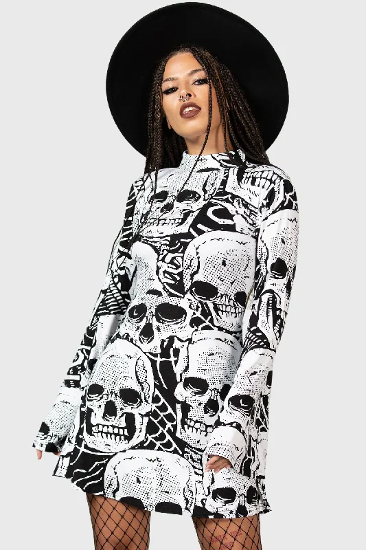 Bargain Bin Skeleton Season Mini Dress