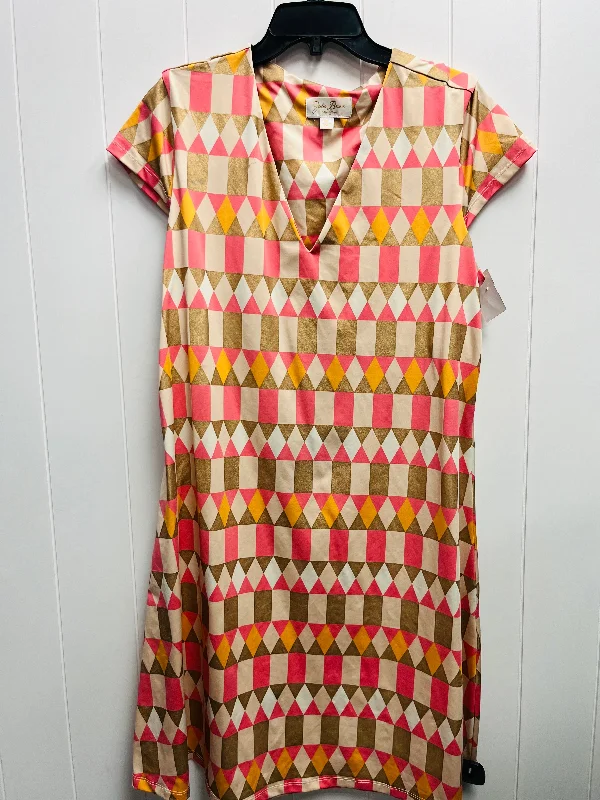 Huge Discounts Dress Casual Short By Julie Brown In Pink & Tan, Size: Xl