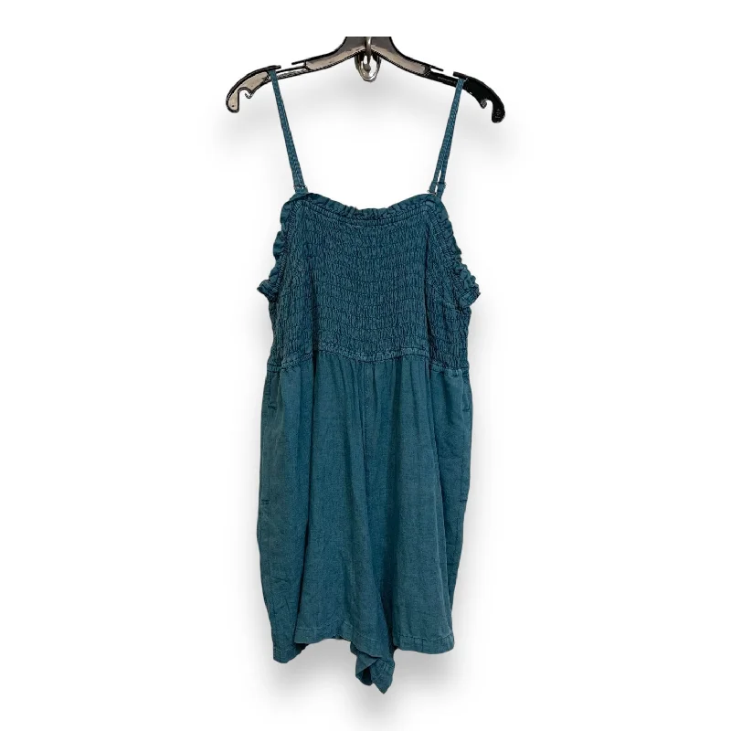 The Best Prices Romper By Pilcro In Blue Denim, Size: 1x