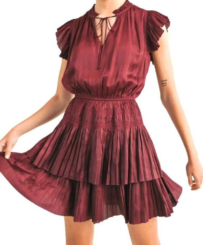 Today’s Deal Gabrielle Mini Dress In Wine
