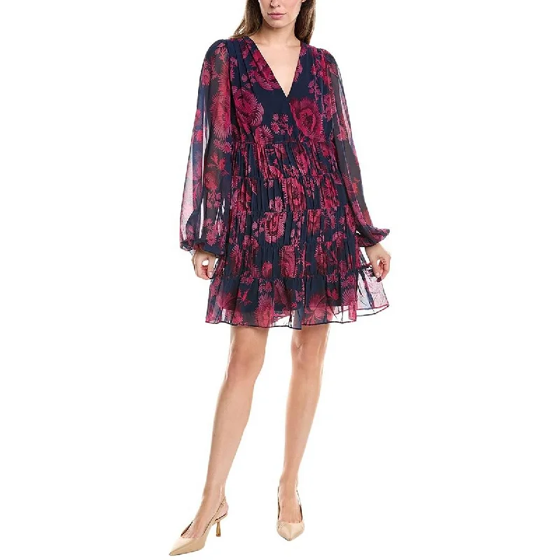 Bargain Blast Womens Tiered V-Neck Mini Dress