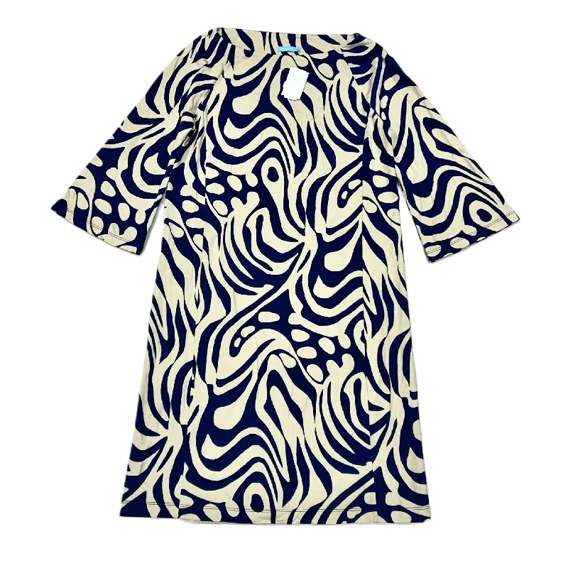 Price Drop Dress Casual Short By J Mclaughlin In Blue & Tan, Size: S