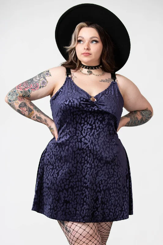 Deal Alert Cool Cat Dress [PLUM] [PLUS]