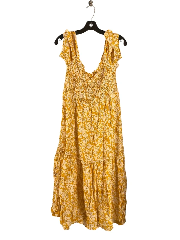 Today Only Dress Casual Midi By Pink Lily In Yellow, Size: Xl