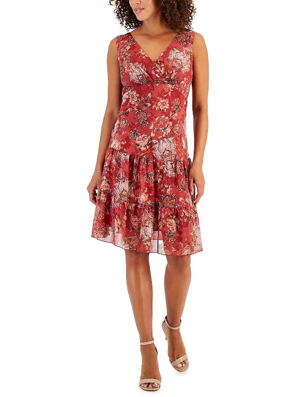 Today’s Deal Womens Tiered Knee Length Sheath Dress