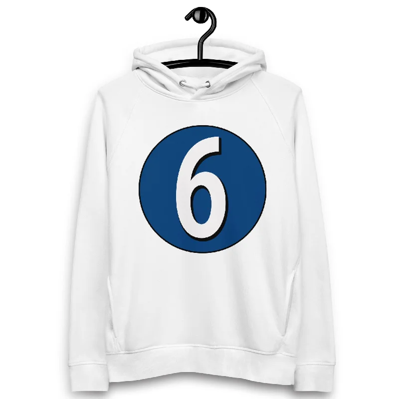 New Arrival Unisex pullover hoodie: White on Navy Blue 6