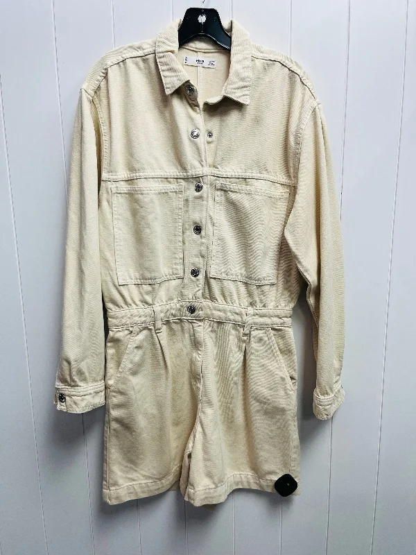 Seasonal Sale Romper By Mng In Cream Denim, Size: M