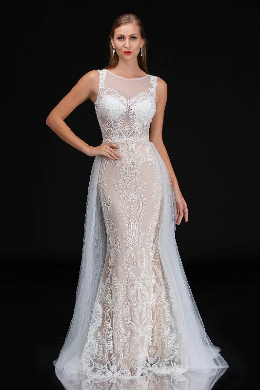Sale Event Nina Canacci 4191 Size 18 Embroidered long wedding dress sheer over skirt Mermaid Sale Event Nina Canacci 4191 Size 18 Embroidered long wedding dress sheer over skirt Mermaid