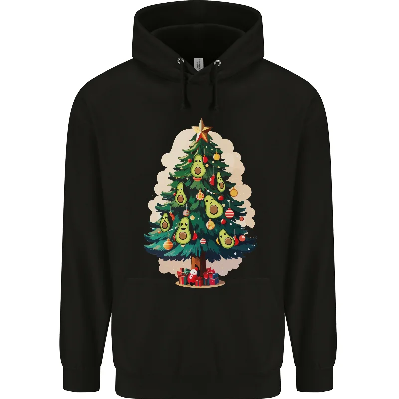 Online Exclusive Avocado Christmas Tree Xmas Mens 80% Cotton Hoodie