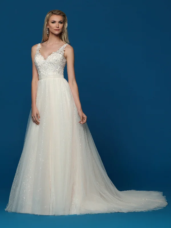 Now or Never Davinci Bridal 50643 Long A Line Shimmer Ballgown Wedding Dress Lace V Neck Gown Train Now or Never Davinci Bridal 50643 Long A Line Shimmer Ballgown Wedding Dress Lace V Neck Gown Train