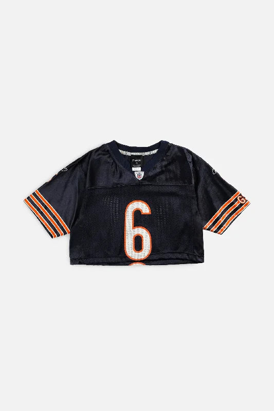 Incredible Offers Rework Crop Chicago Bears NFL Jersey - S