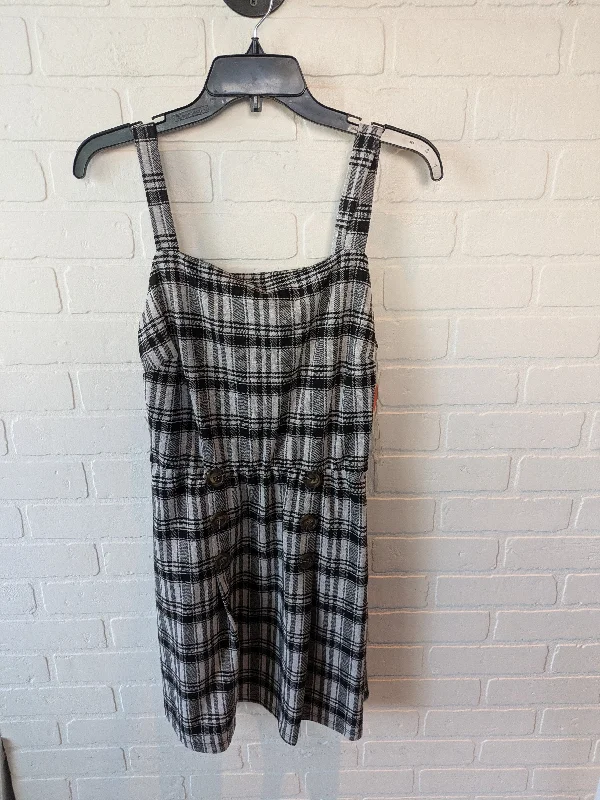 Value Deals Dress Casual Short By Auw In Black White, Size: L