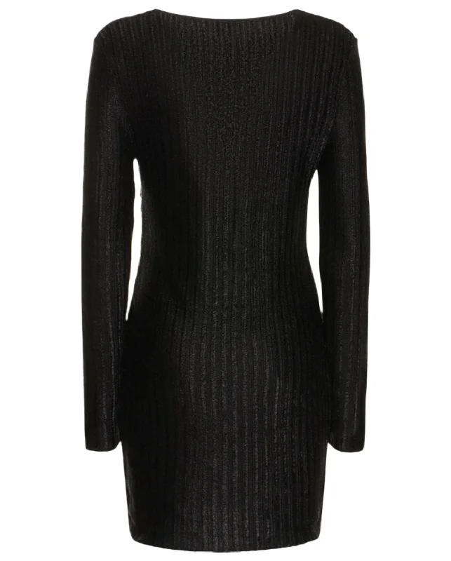 Overstock Sale Tom Ford Womens Cut Out Knitted Mini Dress In Black