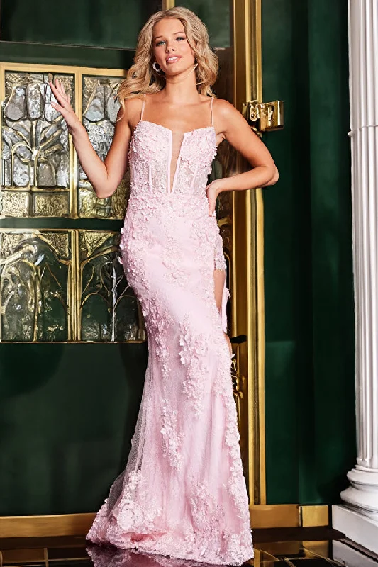 Best Deals Jovani 22343 lace prom dress cutaway slit scalloped hem spaghetti straps Best Deals Jovani 22343 lace prom dress cutaway slit scalloped hem spaghetti straps