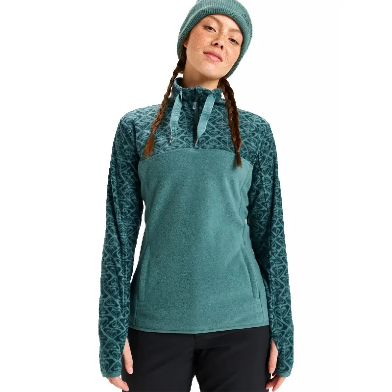 TIME-Limited Offer Sayna Half Zip Polar Pullover - Sea Pine