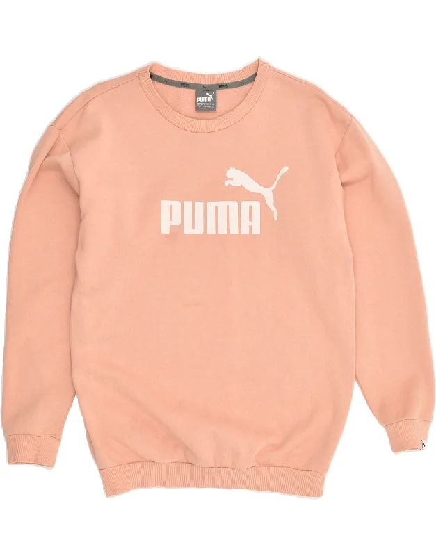 Instant Discount PUMA Womens Graphic Sweatshirt Jumper UK 10 Small  Beige Cotton