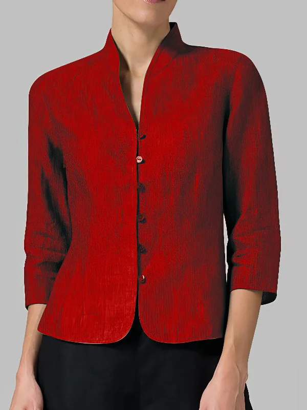 Epic Deals Colorblocked Linen and Cotton Shirt