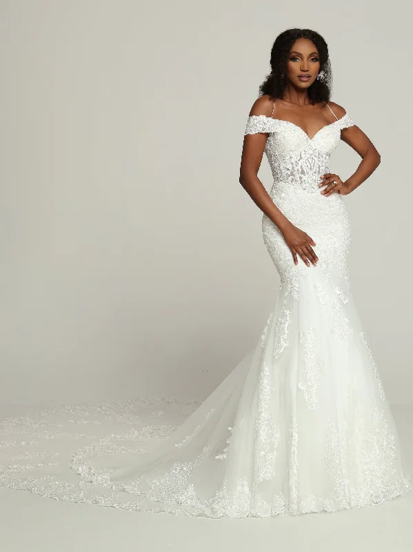 Bargain Blast Davinci Bridal 50686 Sheer Beaded off the shoulder mermaid Wedding Dress Bridal Gown Train Bargain Blast Davinci Bridal 50686 Sheer Beaded off the shoulder mermaid Wedding Dress Bridal Gown Train