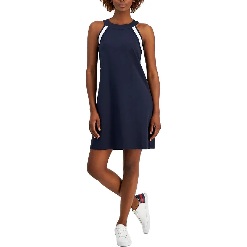 Extra Discounts Womens Contrast Trim Casual Shift Dress