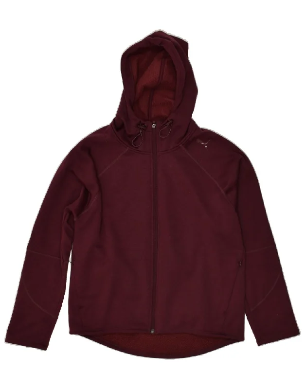 Major Savings PUMA Womens Zip Hoodie Sweater UK 10 Small Burgundy Polyester