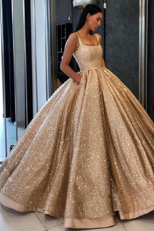 Special Buy Ball Gown Prom Dress with Pockets Beads Sequins Evening Dresses Floor-Length Gold Formal Dresses,BS022 Special Buy Ball Gown Prom Dress with Pockets Beads Sequins Evening Dresses Floor-Length Gold Formal Dresses,BS022